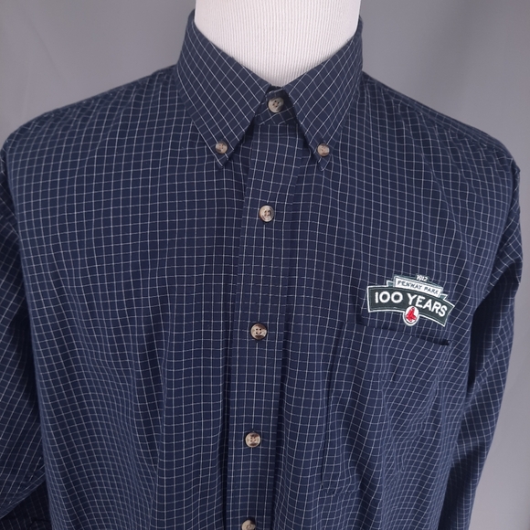 Boston Red Socks Fenway Park 100 Years Shirt Men's Large Antigua Long Sleeve - Picture 3 of 12